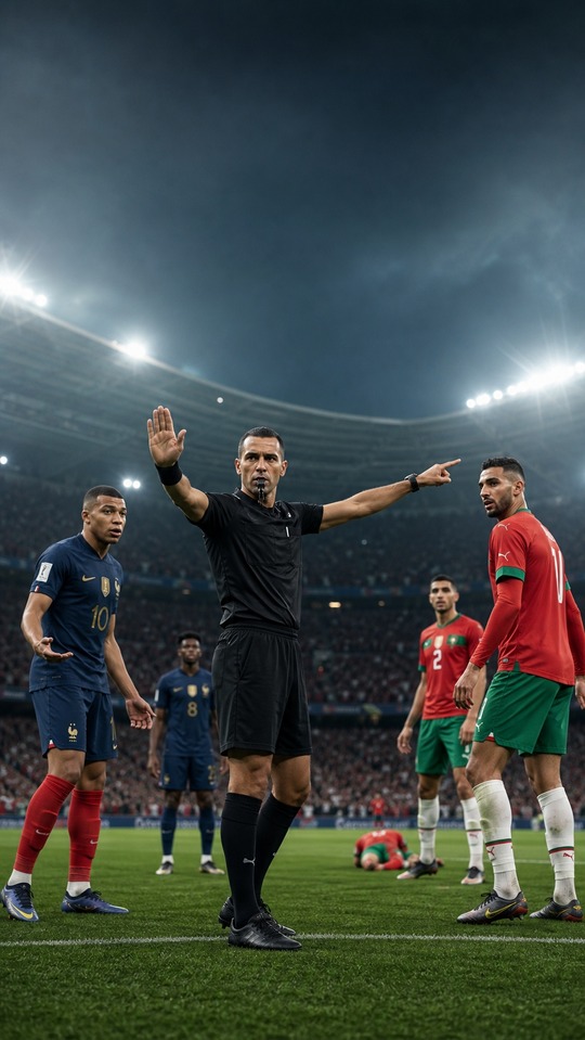 Arbitrage France Maroc Football - 4K Wallpapers