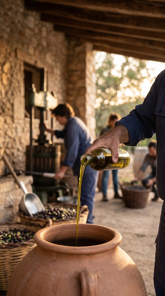 Aceite Olive Oil Traditional Harvest - 4K Wallpaper