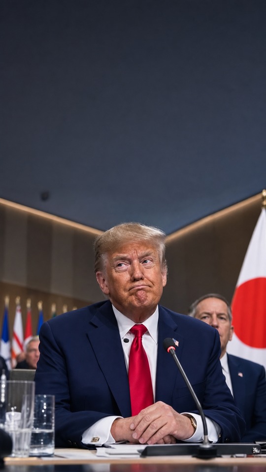 Donald Trump Japan Summit - 4K Phone Background