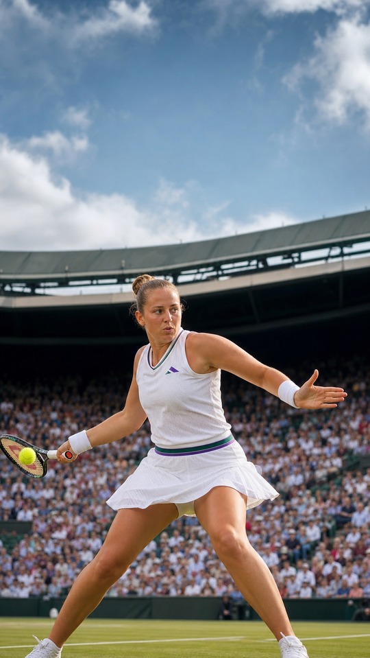 Jeļena Ostapenko Acción Tenis - Fondo 4K Móvil