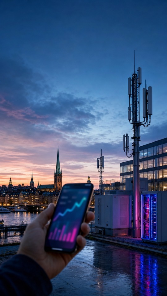 Tele2 B Stock & Telecom Skyline - 4K Wallpaper