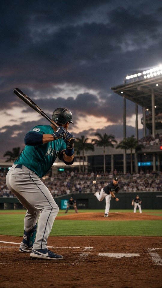 Mariners vs Marlins Baseball - 4K Wallpaper