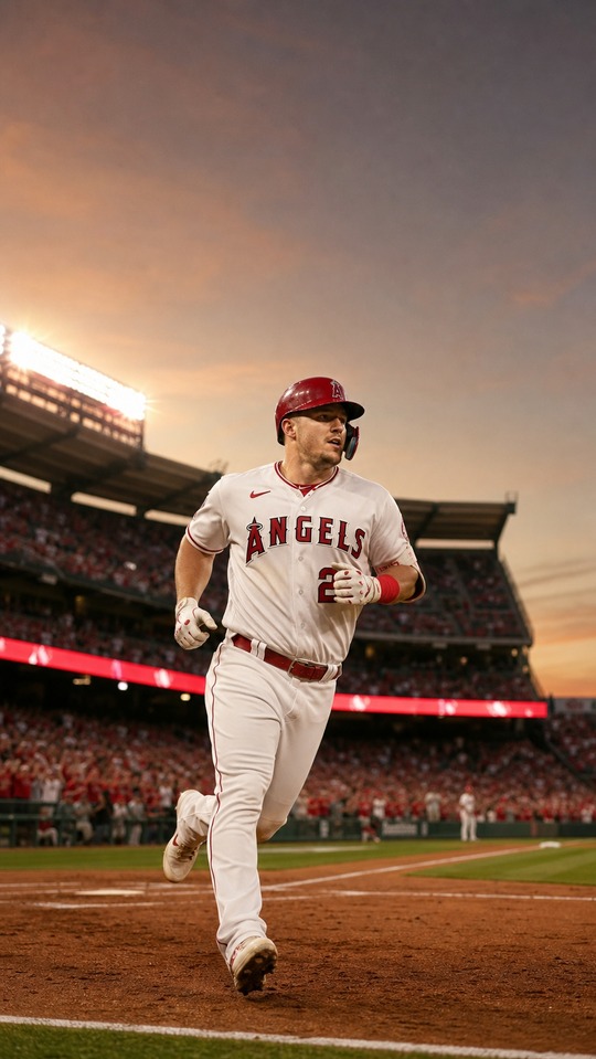 Mike Trout Los Angeles Angels - 4K Mobile Wallpaper
