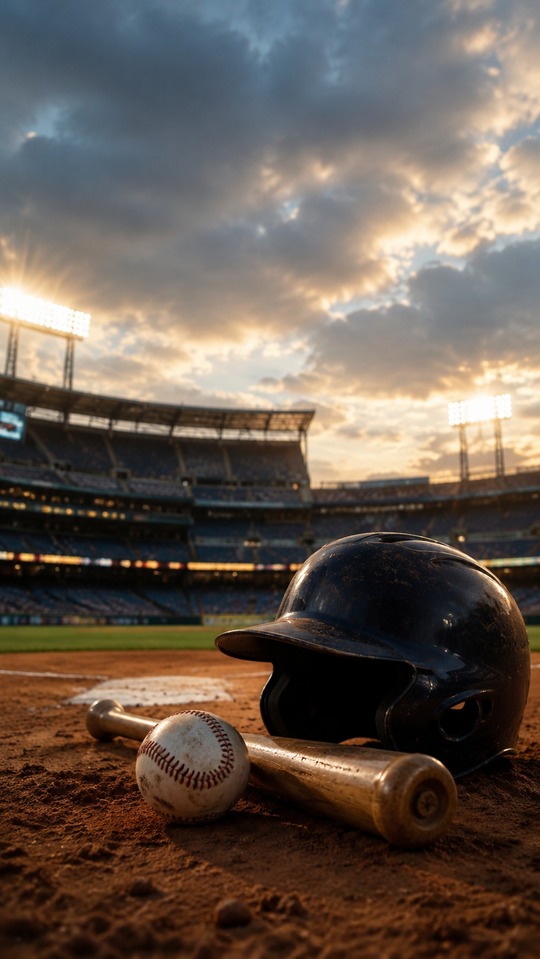Baseball Stadium Cinematic Sunset - 4K Wallpaper