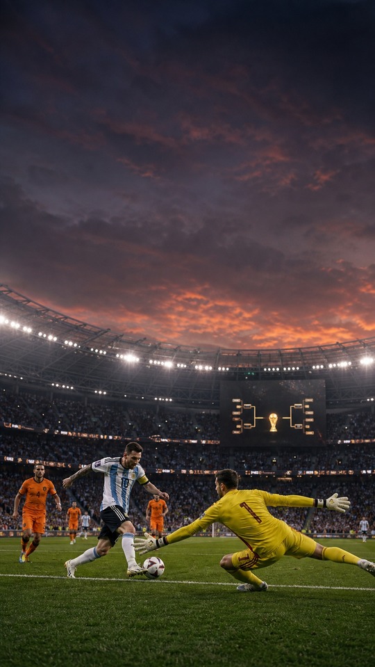 FIFA World Cup Brackets: Messi vs. Niederlande 4K