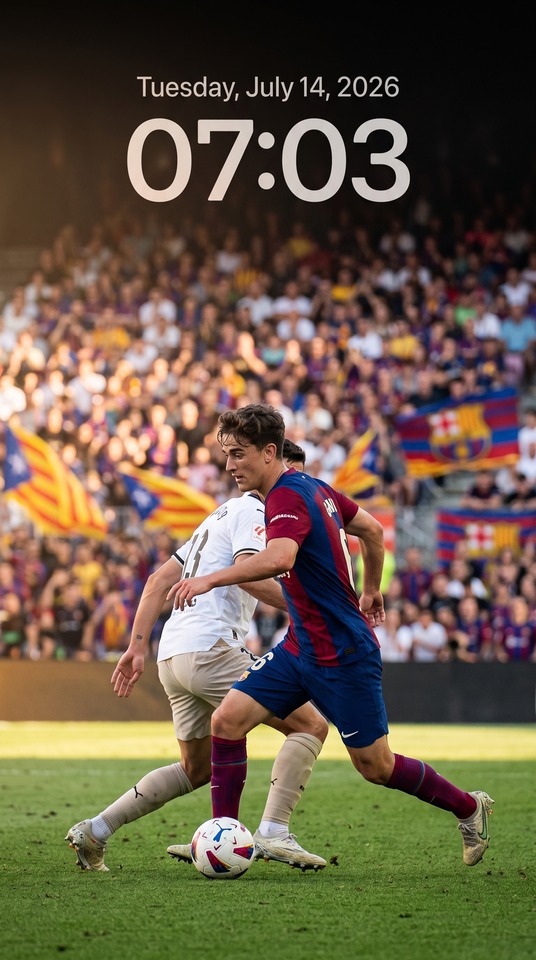 Gavi FC Barcelona Action - El Mundo Deportivo 4K Wallpaper
