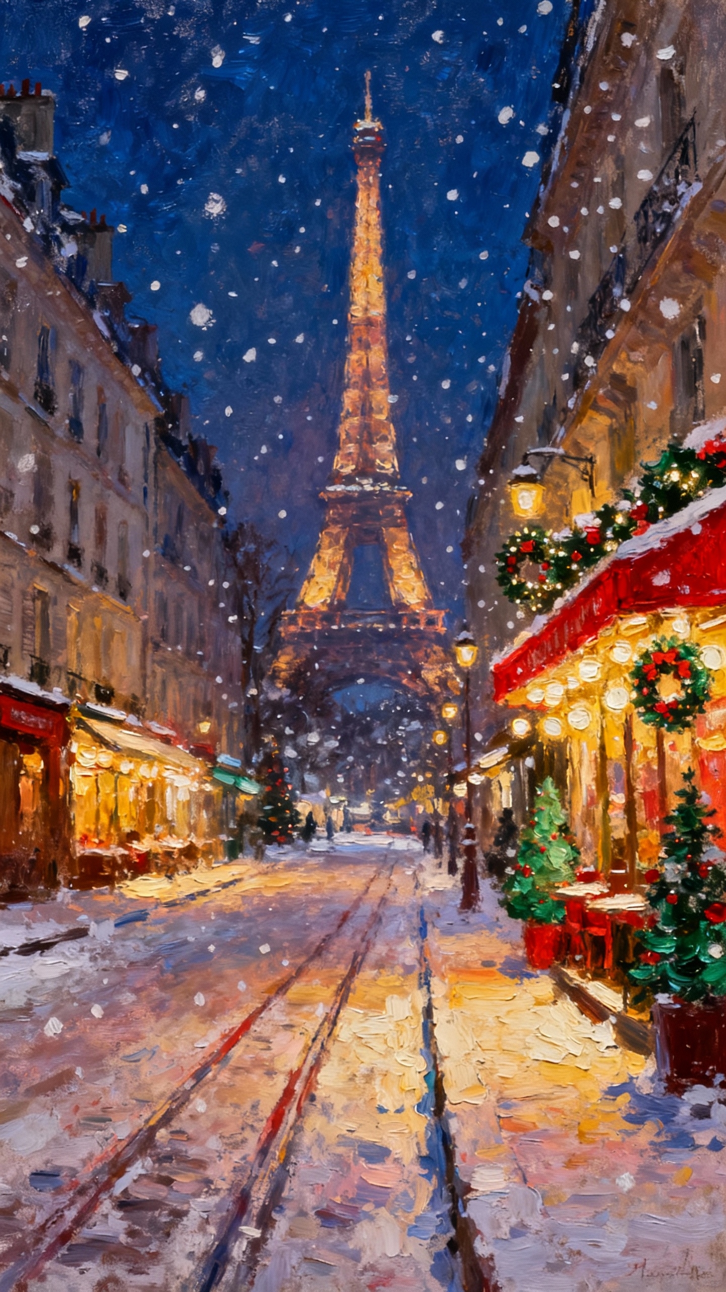 Weihnachten Paris Eiffelturm - 4K Hintergrundbilder