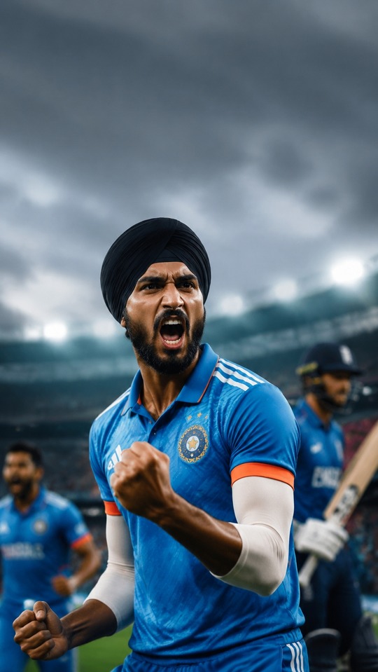 Gurnoor Brar India vs England Celebration - 4K Wallpaper