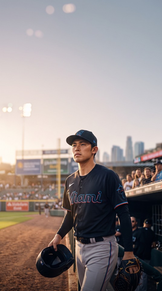 Rintaro Sasaki en los Miami Marlins - Fondo 4K