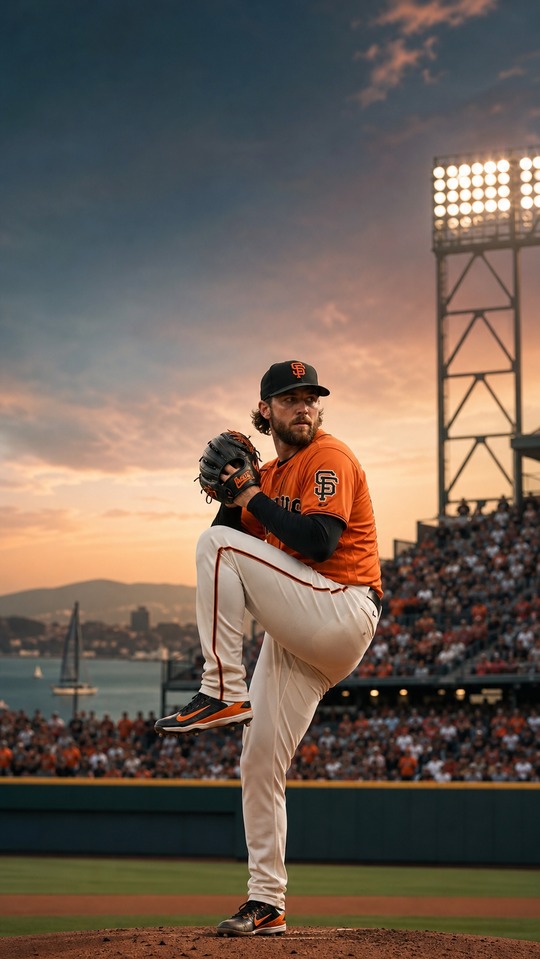 SF Giants Cinematic Pitcher - 4K Phone Wallpapers