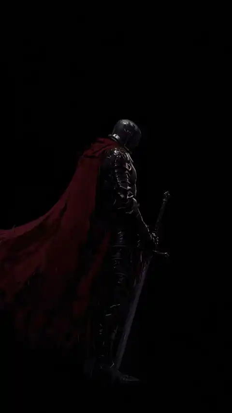 Epic Dark Knight Red Cape - Live Wallpaper