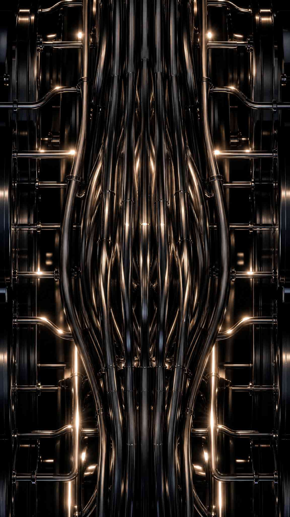 Industrial Metallic Pipes - 4K Wallpaper