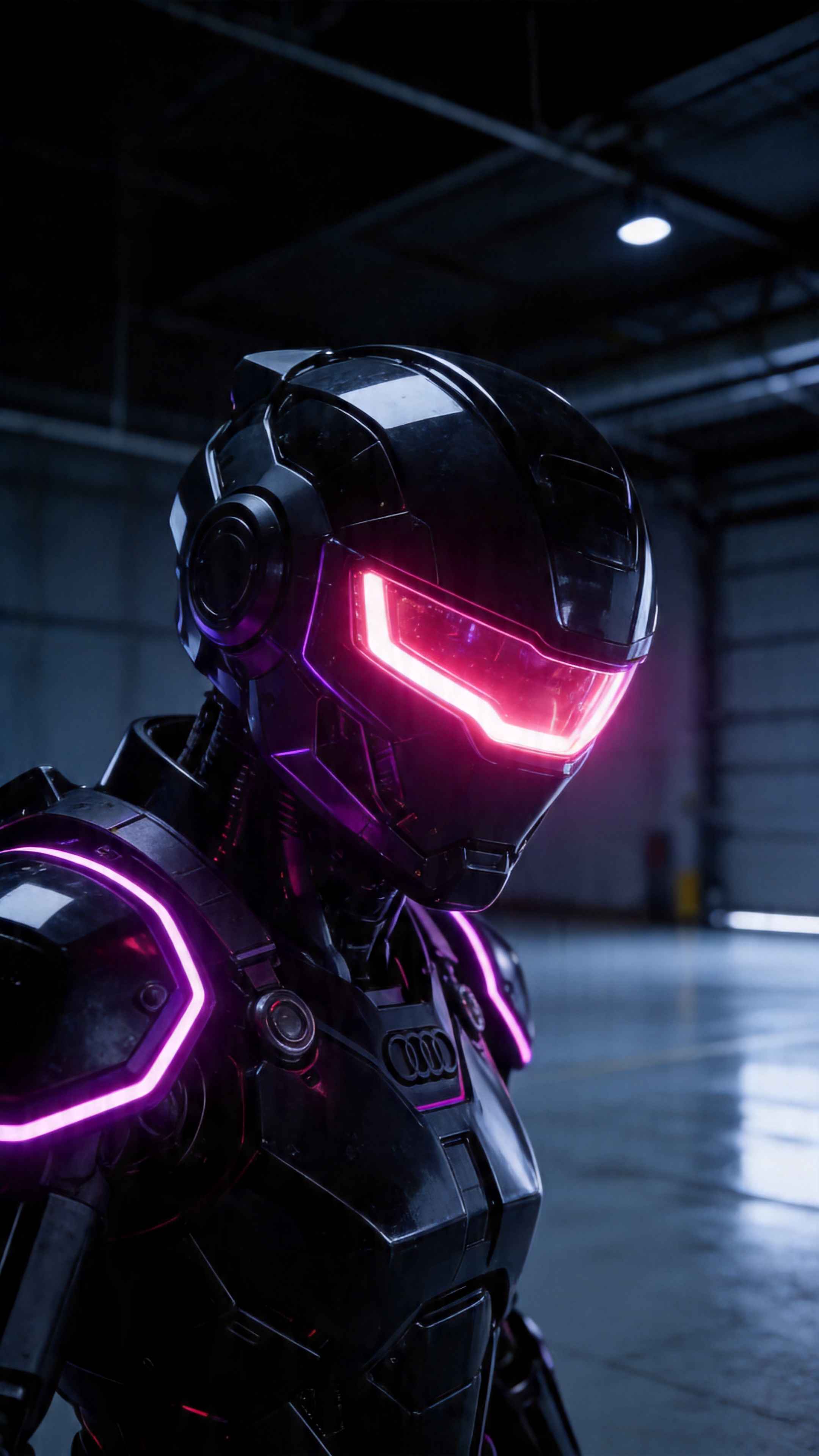 Audi Mecha Cyborg Rüstung - 4K Hintergrundbild