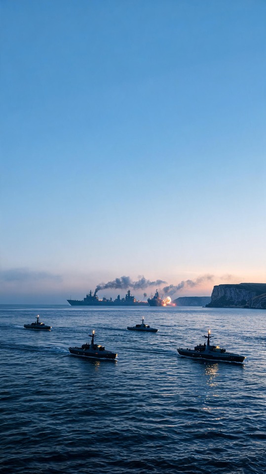 Ukraine Naval Drone Strike - 4K Wallpaper