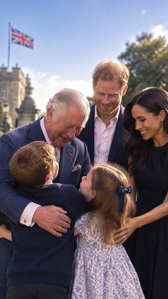 King Charles Prince Harry Meeting - 4K Mobile Wallpaper