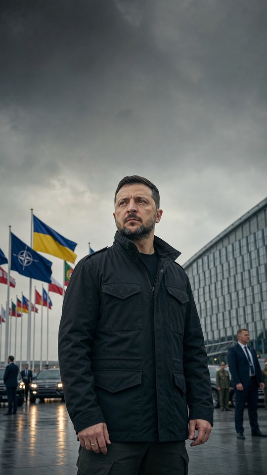 Ukraine Selenskyj Cinematic Porträt - 4K Handy Wallpaper