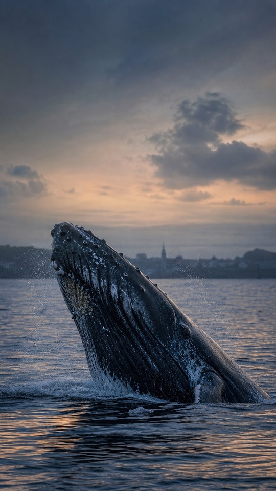 Humpback Whale Breach (Buckelwal) - 4K Wallpapers