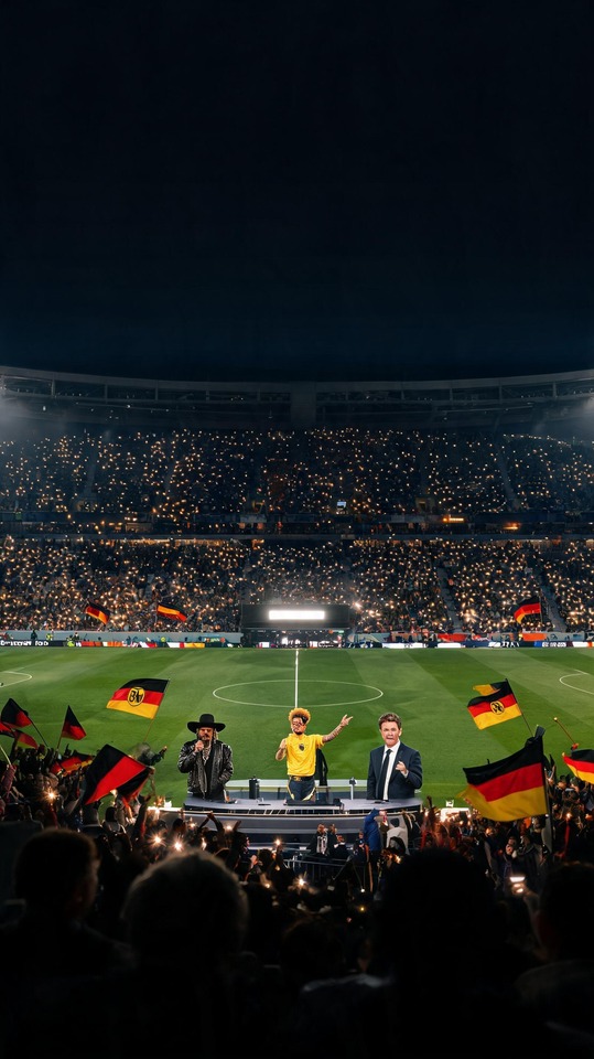 BBC World Cup Ceremony Post Malone - 4K Background