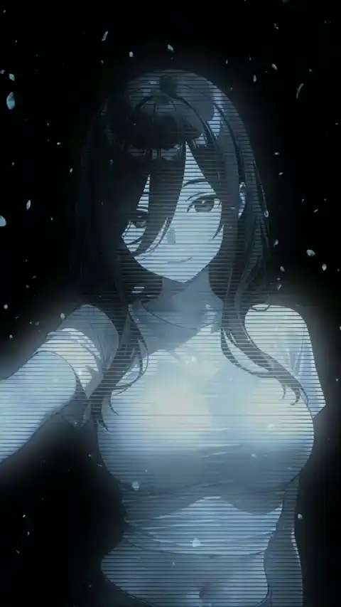 Holographic Anime Girl 4K Live Wallpaper with Glitch Effect