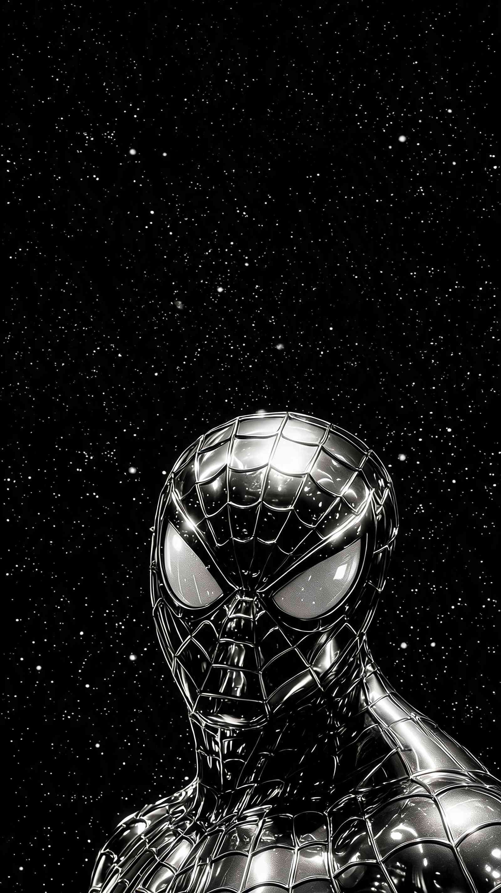 Metallic Spider-Man Space - 4K Wallpaper