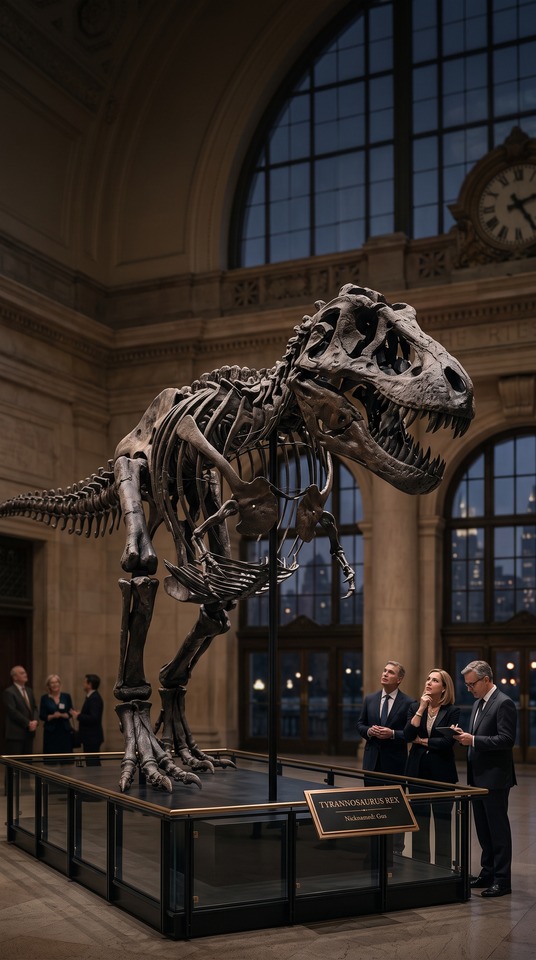 Tyrannosaurus Rex Fossil Gus - 4K Phone Wallpaper