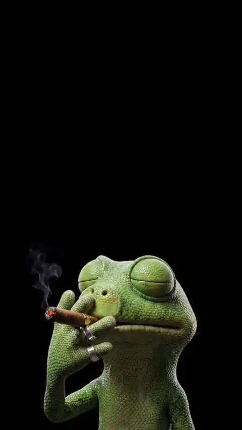 Smoking Frog 3D - Live Wallpaper