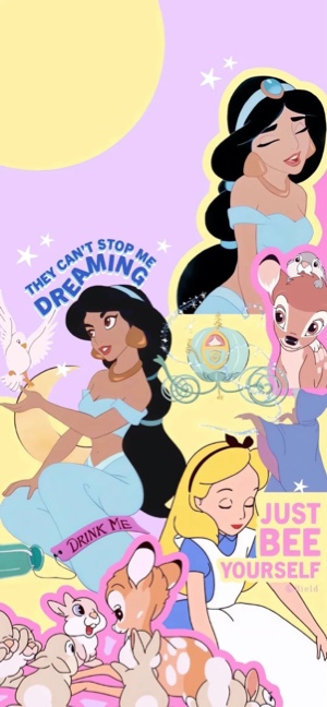 Disney Aesthetic Character Collage - 4K Wallpaper