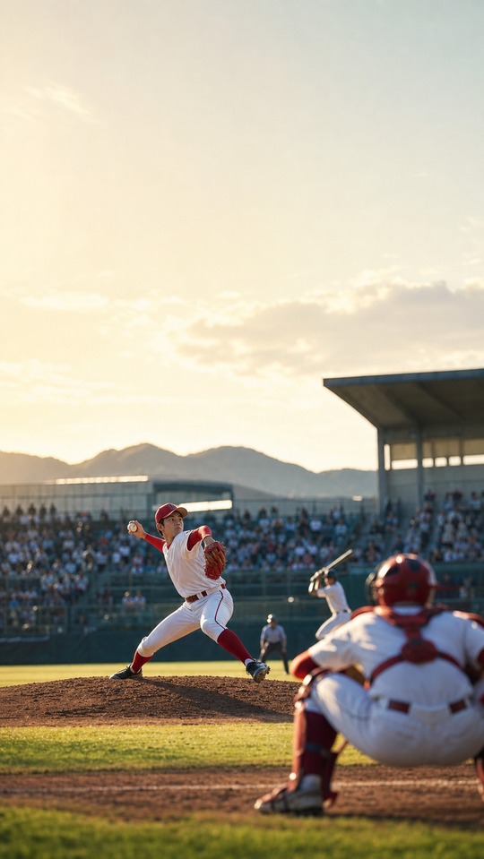 Hiroshima High School Baseball Pitcher - 4K Wallpaper
