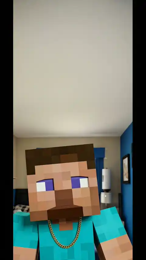 Minecraft Steve Gold Chain Drip - 4K Moving Background