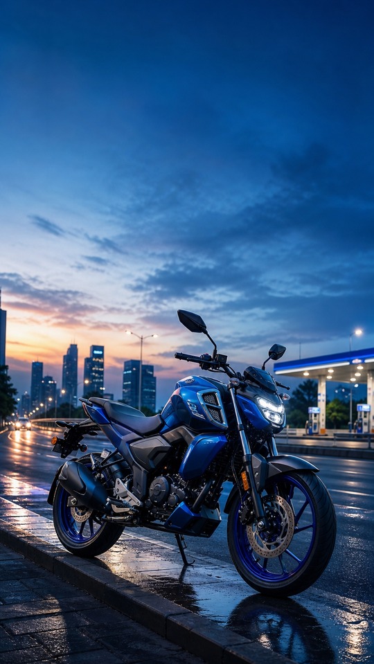 Yamaha FZ Blue Flex Fuel - Cinematic 4K Wallpaper