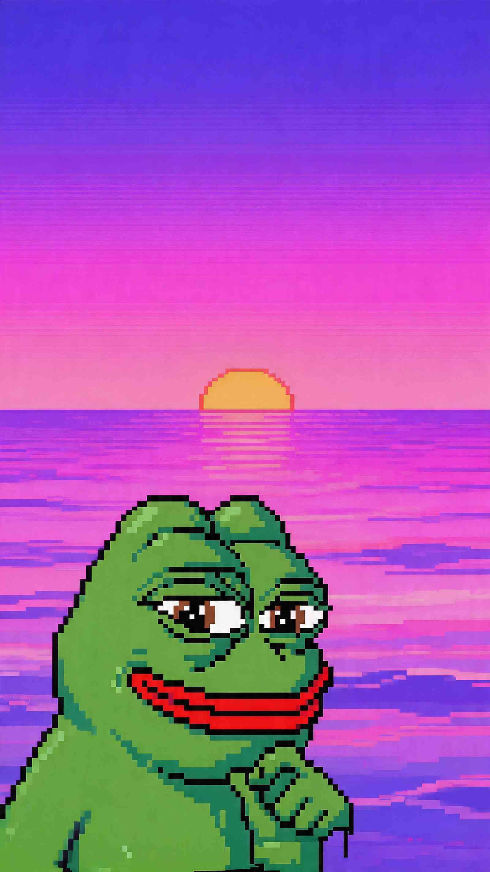 Pepe the Frog Pixel Art - 4K Wallpaper