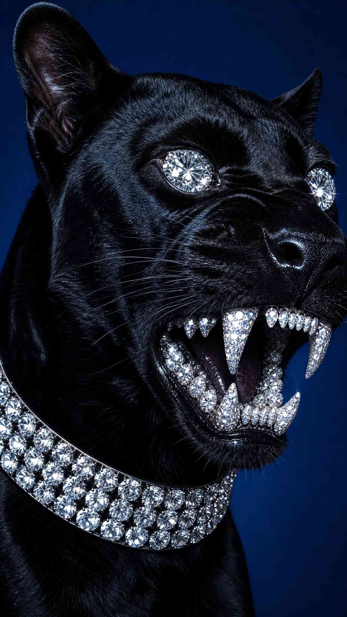 Black Panther Diamond Luxury - 4K Wallpaper