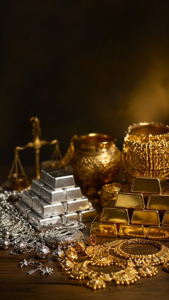 Chandi Silver Rate & Gold Prosperity - 4K Wallpaper