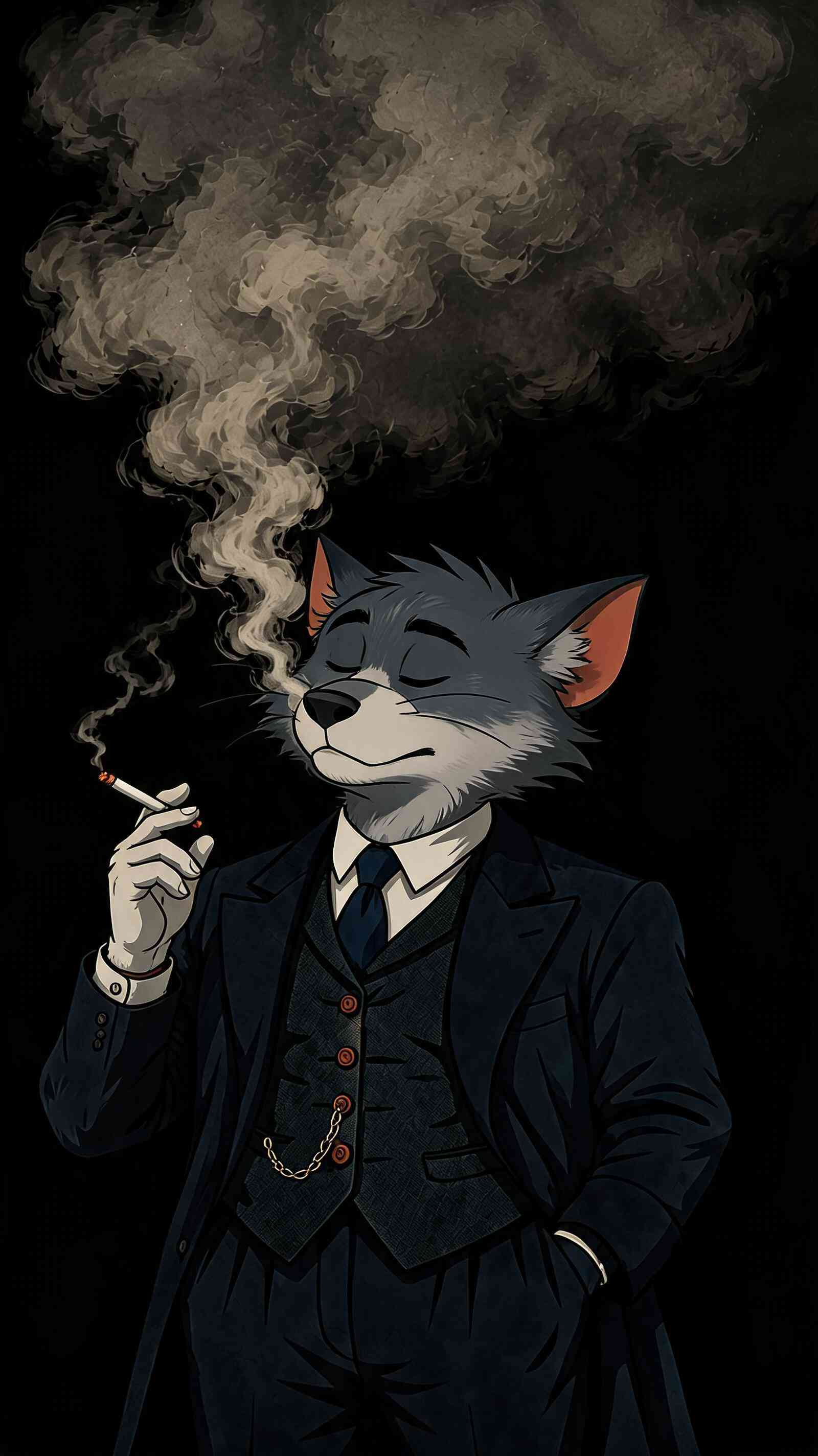 Tom Cat Vintage Suit - 4K Phone Background
