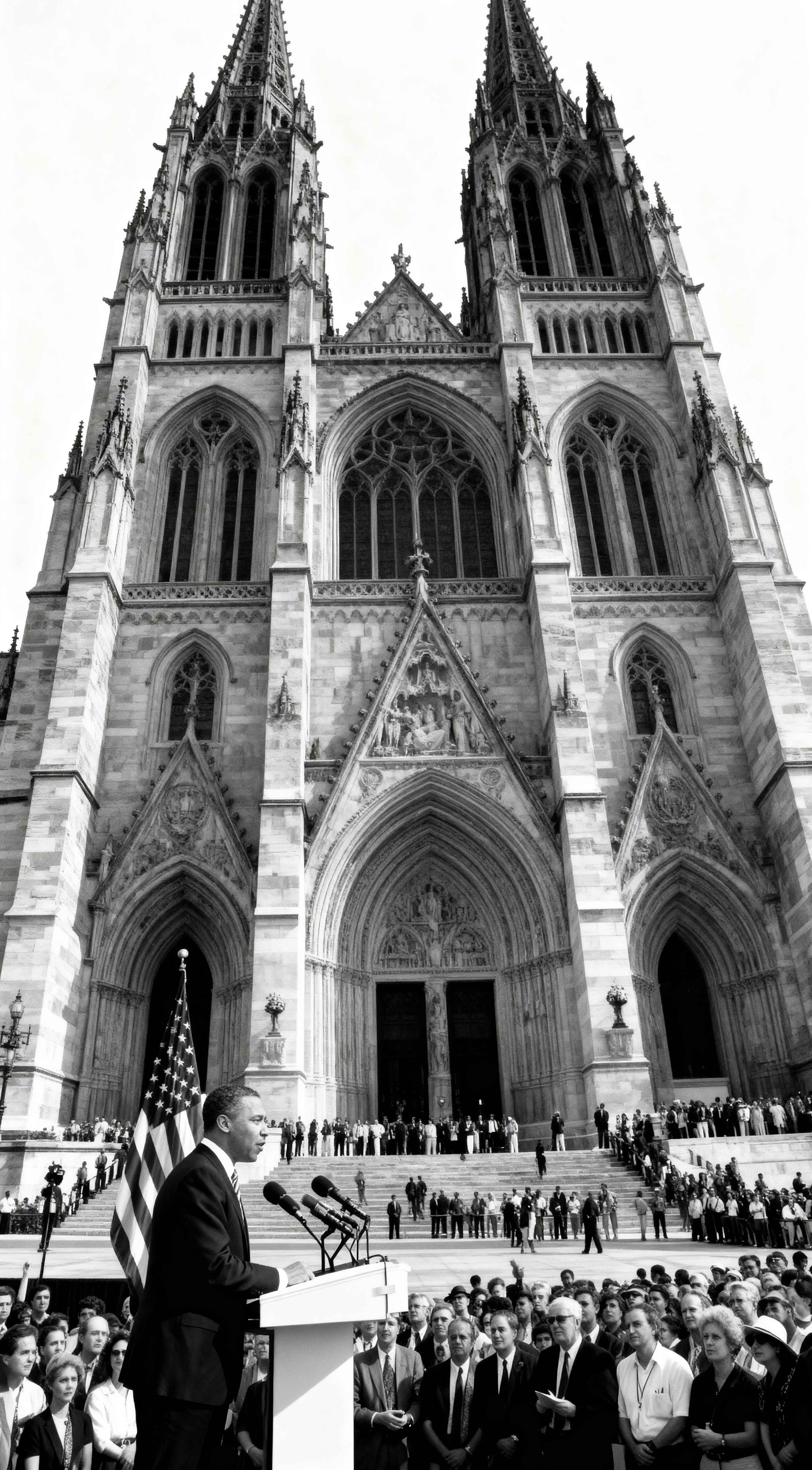 Barack Obama Rede Kathedrale - 4K Handy Wallpaper