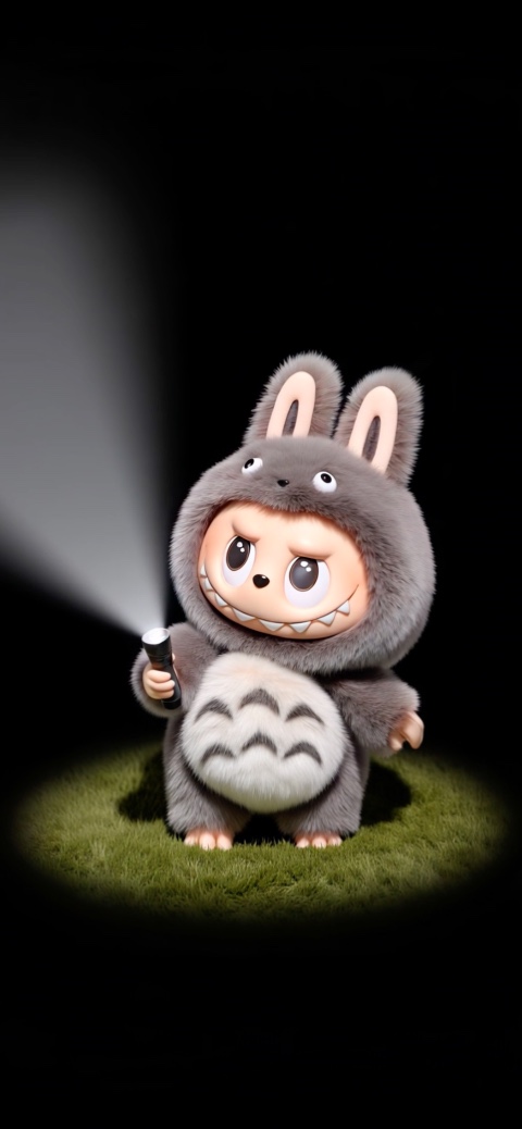 Personaje 3D con Traje de Totoro - Fondo en Movimiento