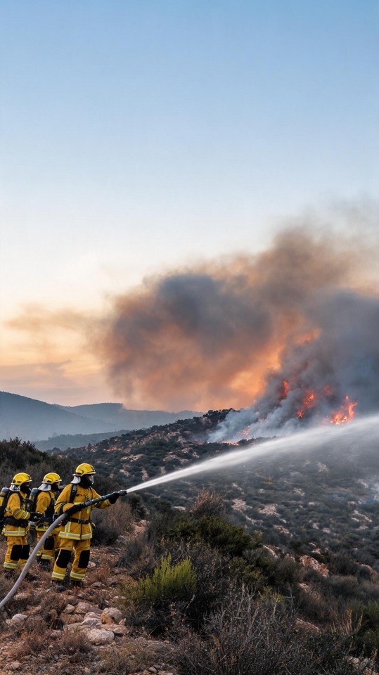 Wildfire Firefighters - Cinematic Realism 4K Wallpaper
