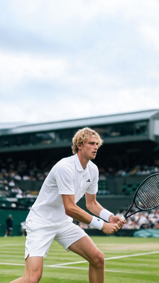 Alexander Zverev Grass Court Action - 4K Wallpaper