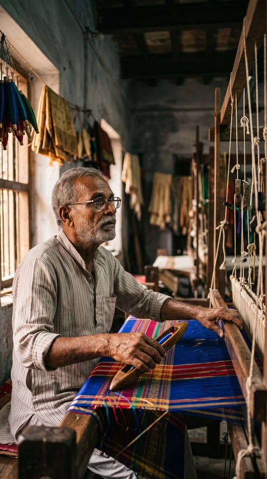 Traditional India Handloom Artisan - 4K Wallpaper
