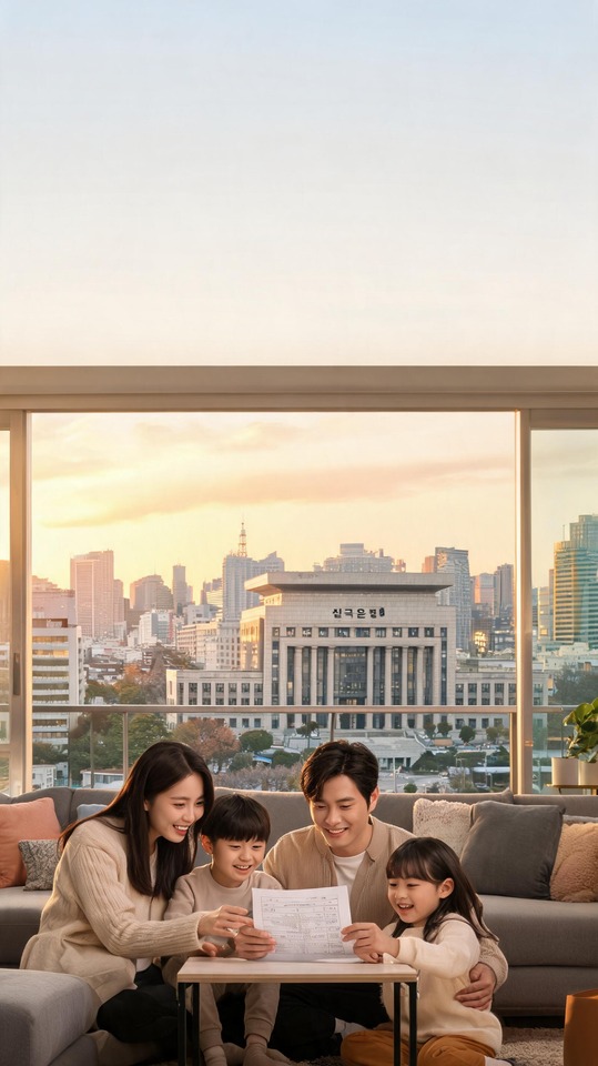 Bank of Korea Base Interest Rate & Family Future - 4K Wallpaper