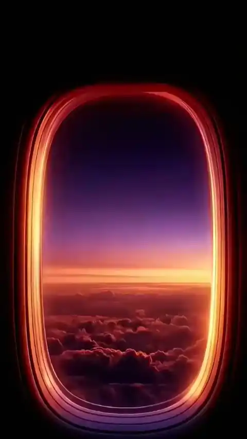 Atardecer desde Ventana de Avión - Fondo en Movimiento