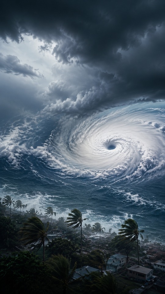 Cross-border Typhoon Hurricane Scene - 4K Wallpapers