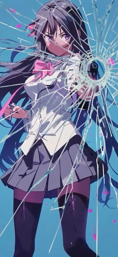 Chica Anime Cristal Roto - Fondo en Movimiento