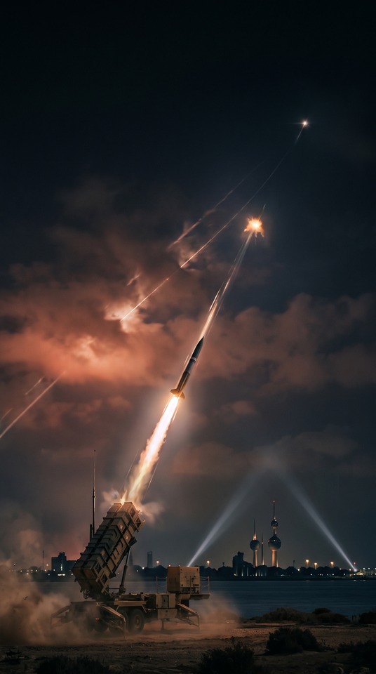 Kuwait Missile Defense Interception - 4K Wallpaper