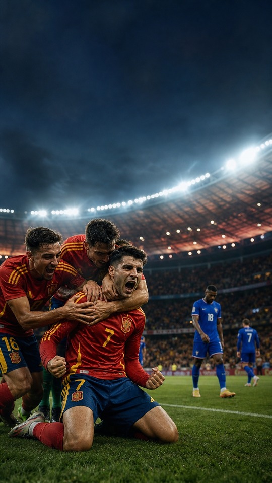 Spanien vs Frankreich WC Finale - 4K Handy Wallpaper
