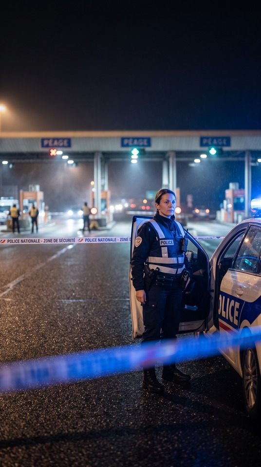 Police National France Toll Booth - 4K Wallpaper