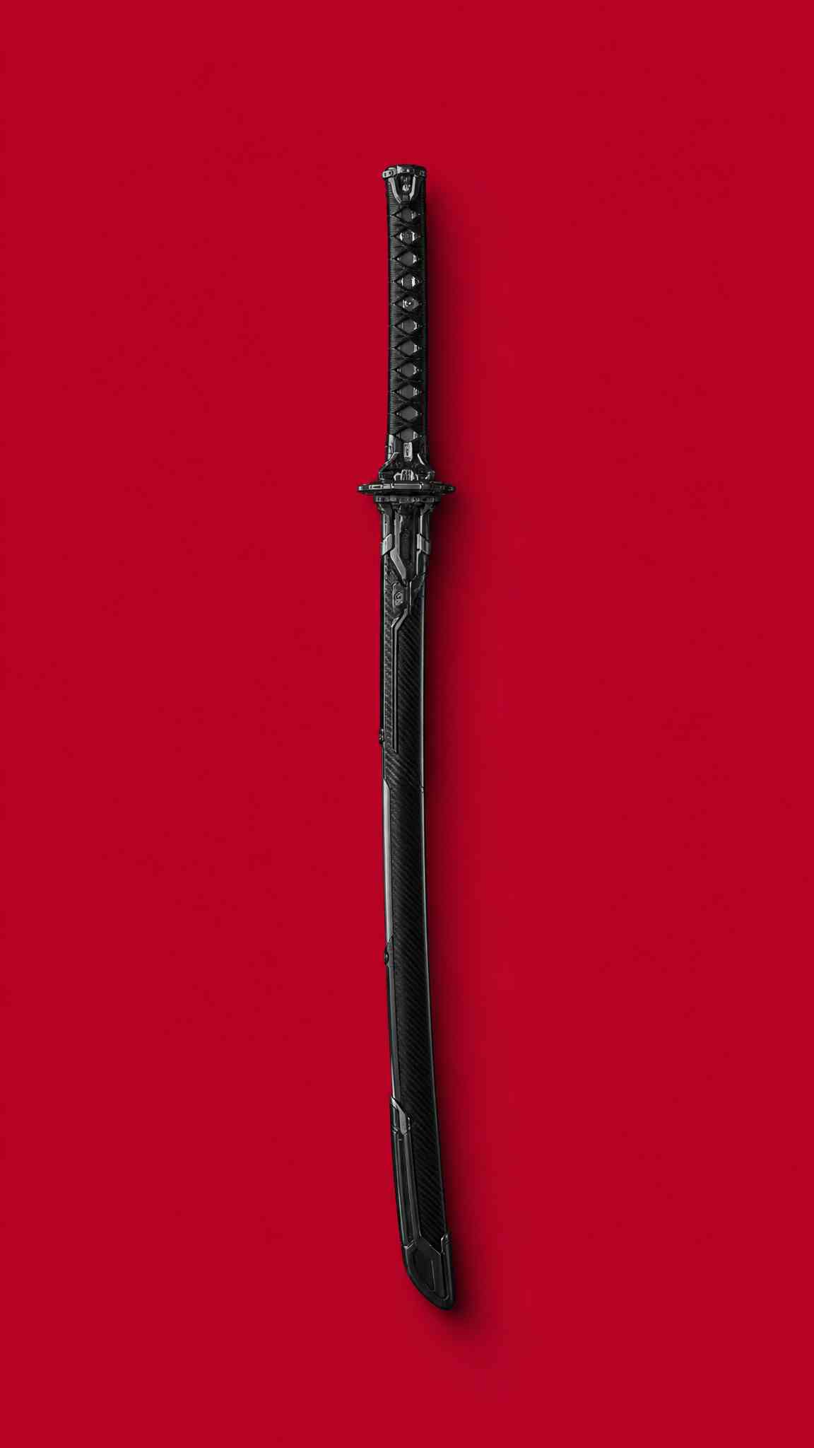 Cyberpunk Katana Minimalist - 4K Phone Background