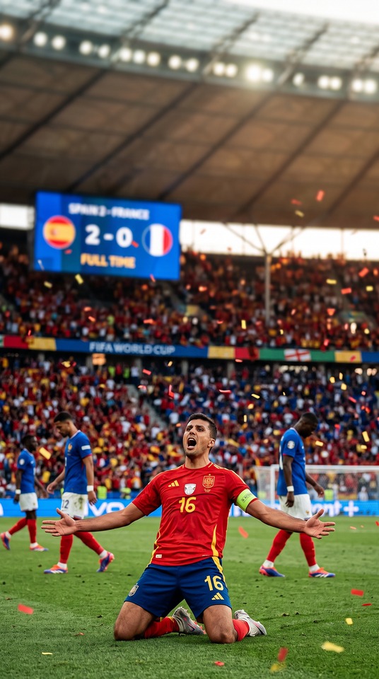 FIFA World Cup 2026: Spain 2-0 France - 4K Mobile Wallpaper