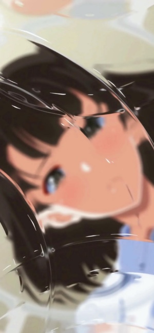 Ran Mouri Water Droplets - 4K Aesthetic Background