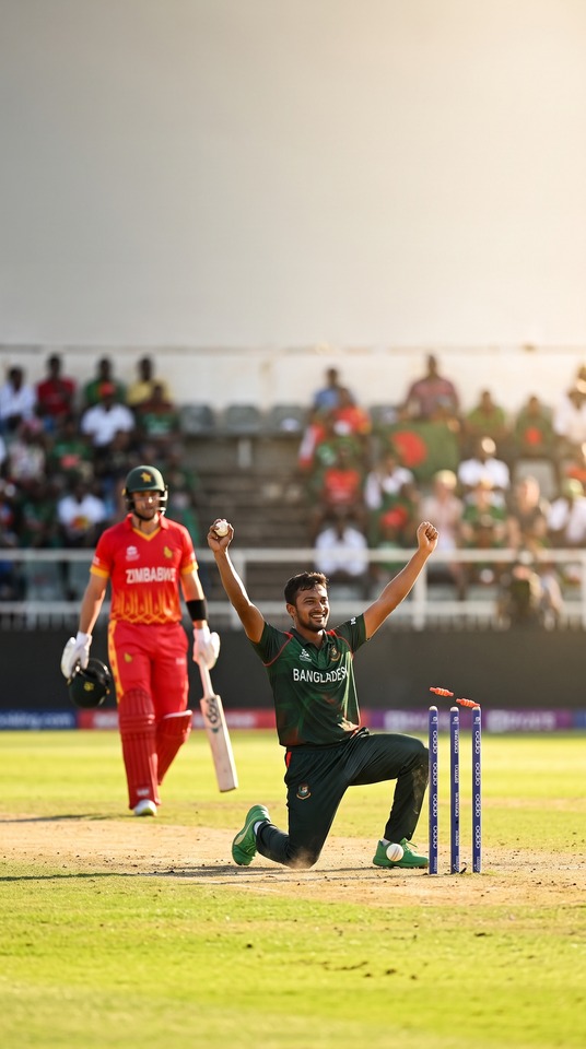 Zimbabwe vs Bangladesh T20 - 4K Cricket Wallpaper